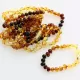 10 Rainbow BAROQUE Baltic amber teething bracelets 14cm