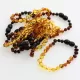 10 Rainbow BAROQUE Baltic amber teething bracelets 14cm