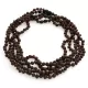 5 Raw Ruby BAROQUE beads Baltic amber adult necklaces 50cm