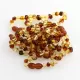 10 Multi BAROQUE Baltic amber teething bracelets 12cm