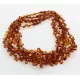5 Cognac Leaf Baltic amber Choker Leaves Necklace 48cm