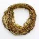 10 Small Green BAROQUE Baltic amber adult necklaces 45cm