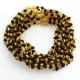 10 Multi BROQUE teething Baltic amber necklaces 32cm