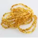 10 Honey BEANS Baltic amber stretch bracelet 19cm