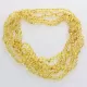 5 Lemon BAROQUE Baltic amber adult necklaces 58cm