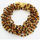 10 Multi BAROQUE Baltic amber teething necklaces 36cm