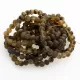 10 Large Raw Dark BAROQUE Baltic Amber Stretchy Bracelet 19cm