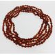 5 Cognac ROUND beads Baltic amber adult necklaces 48cm