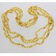 3 Lemon BAROQUE Baltic amber adult necklaces 68cm