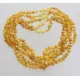 5 Butter BAROQUE Baltic amber adult necklaces 46cm