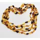 5 Multi BEANS Baltic amber adult necklaces 50cm