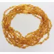 9 Raw Honey BEANS Baltic amber adult necklaces 47cm