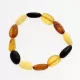 Raw Mix BEANS Baltic amber stretch bracelet 19cm