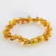 Multi-strand Baltic amber woven teething bracelet 14cm