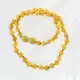 Butter ROUND Baltic amber teething necklace 33cm