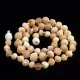 Raw Milk BAROQUE beads Baltic amber necklace 45cm