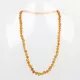Raw Honey BAROQUE beads Baltic amber necklace 49cm