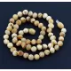 Raw Milk BAROQUE beads Baltic amber necklace 46cm