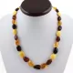 Large beads Baltic amber kntted necklace 48cm
