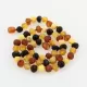 Raw Multi BAROQUE beads Baltic amber necklace 46cm