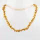 Multi-strand Baltic amber woven teething necklace 36cm