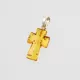 Cognac Cross Baltic Amber Silver Pendant