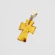 Cognac Cross Baltic Amber Silver Pendant