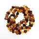 5 Multi BAROQUE Baltic amber adult bracelets 19cm