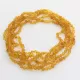 5 Raw Honey BAROQUE Baltic amber adult necklaces 46cm