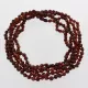 5 Cognac BAROQUE Baltic amber adult necklaces 46cm