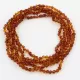 5 Cognac BAROQUE Baltic amber adult necklaces 50cm