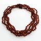 5 Cognac ROUND beads Baltic amber adult necklaces 50cm