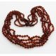 5 Cognac ROUND beads Baltic amber adult necklaces 60cm