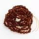 10 Cognac BEANS Baltic amber stretch bracelet 19cm