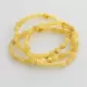 3 Milk BEANS Baltic amber stretch bracelet 19cm