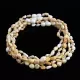 5 White BEANS teething Baltic amber necklaces 33cm