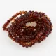 10 Cognac BAROQUE Baltic amber adult stretch bracelets 19cm