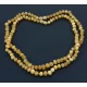 2 Butter BAROQUE Baltic amber adult necklaces 49cm