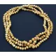 3 Butter BAROQUE Baltic amber adult necklaces 49cm