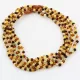 5 Multi BAROQUE Baltic amber adult necklaces 50cm