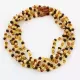 5 Multi BAROQUE Baltic amber adult necklaces 45cm
