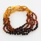 5 Raw Rainbow BAROQUE Baltic amber teething necklaces 32cm