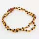 2 Multi BAROQUE Baltic amber teething necklaces 33cm