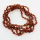 5 Cognac BEANS Baby teething Baltic amber necklaces 32cm