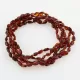 5 Cognac BEANS Baby teething Baltic amber necklaces 32cm