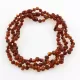 3 Cognac BAROQUE Baltic amber teething necklaces 33cm