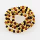 5 Multi Stretch BAROQUE Baltic amber adult bracelets 19cm