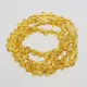 5 Lemon BAROQUE Baltic amber adult bracelets 19cm