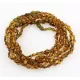 7 Raw Green BEANS Baby Baltic amber teething necklaces 33cm