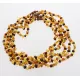 5 Multi BAROQUE Baltic amber adult necklaces 60cm